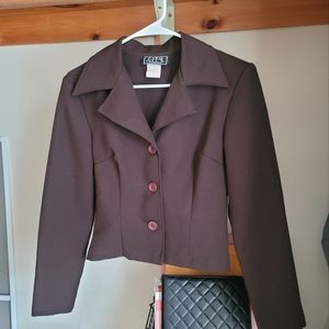 VINTAGE *City Triangles* brown blazer